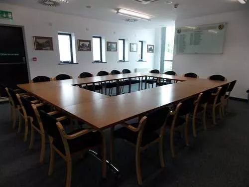 Council Chamber 1 room hire layout at Prescot Town Hall