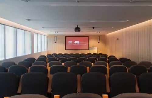 The Auditorium 1 room hire layout at 47-58 Bastwick Street