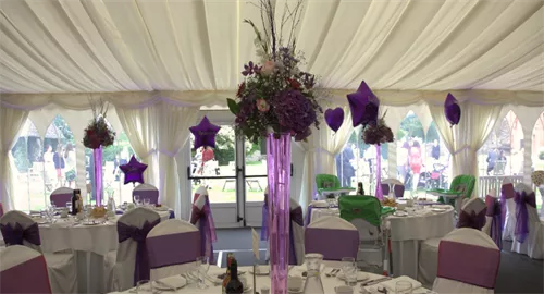 Marquee Two 1 room hire layout at Westenhanger Castle