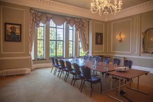 Barnes Wallis Room 1 room hire layout at Aldwark Manor Golf & Spa Hotel