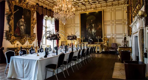 State Dining Room 1 room hire layout at Warwick Castle