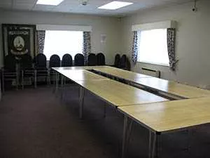 Hoskin's Annexe 1 room hire layout at Tatworth Memorial Hall