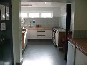 The Kitchen 1 room hire layout at Tatworth Memorial Hall