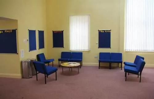 The Lobby 1 room hire layout at Stanwick Village Hall