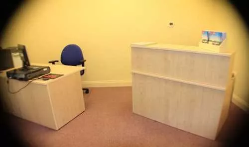 Office 1 room hire layout at Stanwick Village Hall
