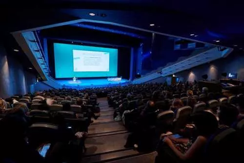 Hall 1 1 room hire layout at The ICC