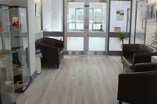 The Atrium 1 room hire layout at Harrold Centre