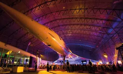 Concorde Hangar 1 room hire layout at Runway Visitors Park – Concorde Conference Centre
