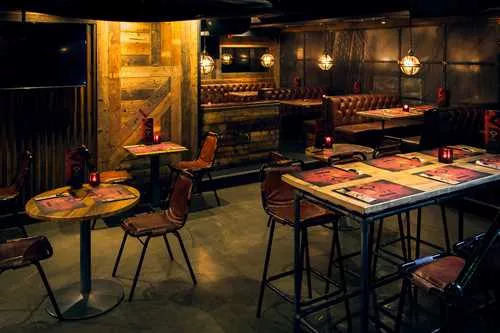 The Hangout 1 room hire layout at Dive Bar and Grill