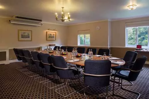Lord Camrose 1 room hire layout at Audleys Wood Hotel