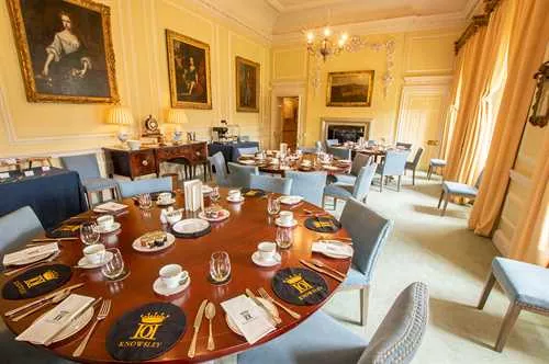 Breakfast Room 1 room hire layout at Knowsley Hall