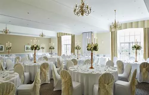 Hawksworth Suite 1 room hire layout at Hollins Hall Hotel & Country Club