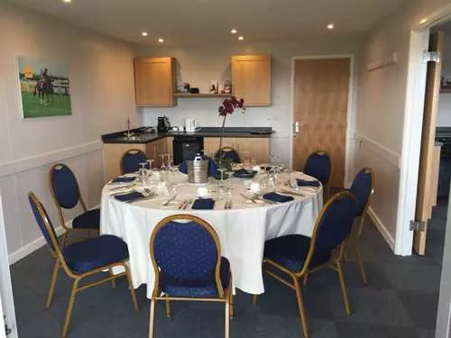 Hospitality Boxes 1 room hire layout at Plumpton Racecourse