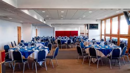 Kappture Legends Lounge 1 room hire layout at Derbyshire County Cricket Club