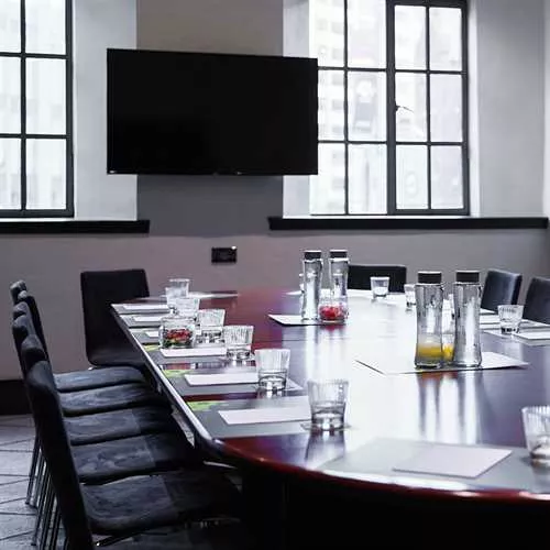 Work + Play 1 Meeting Room 1 room hire layout at Malmaison Leeds