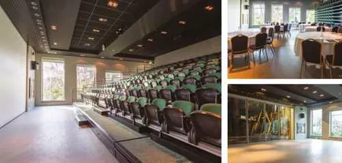 Budongo Lecture Theatre 1 room hire layout at Mansion House Edinburgh Zoo