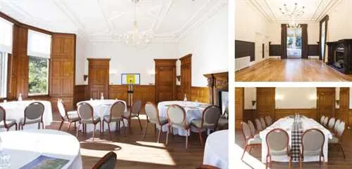 Gillespie Room 1 room hire layout at Mansion House Edinburgh Zoo