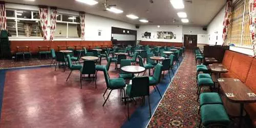 Concert Room 1 room hire layout at Little Horton Social Cycling Club