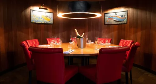 The Round Room - Private Dining 1 room hire layout at Burger & Lobster Threadneedle Street