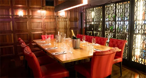 The Wine Cage 1 room hire layout at Burger & Lobster Threadneedle Street