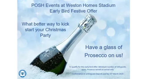 Christmas Party Early Bird Offer - Book by 31st March 2020 2025 at Weston Homes Stadium (Peterborough United)
