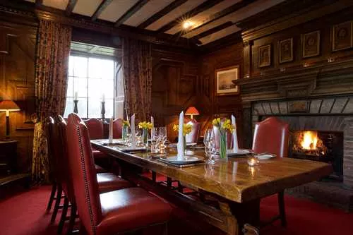 The King Charles I 1 room hire layout at Amberley Castle