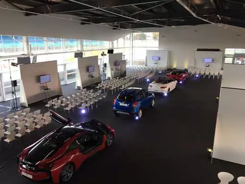 Hall 1 1 room hire layout at Silverstone International Conference and Exhibition Centre