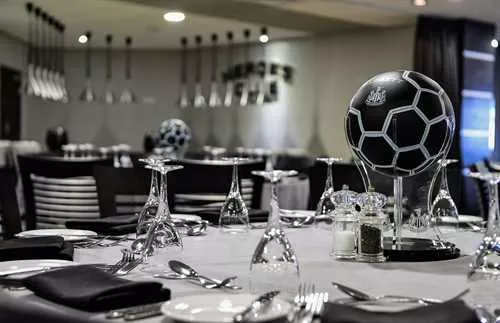 Heroes Club 1 room hire layout at Newcastle United FC at St James' Park 