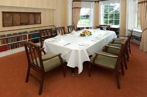 The Library 1 room hire layout at Flitwick Manor Hotel, Premier Collection by Best Western