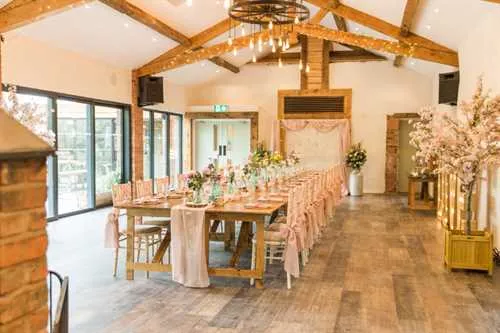 Party Room 1 room hire layout at Bennetts Willow Barn