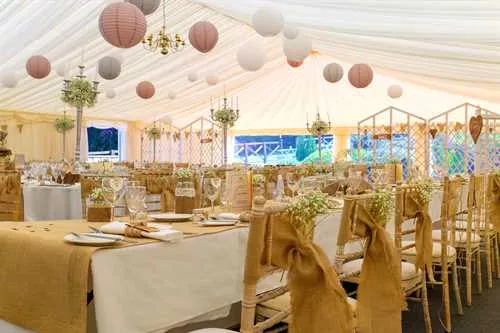 Paddock Marquee 1 room hire layout at Hardwick Hall Hotel