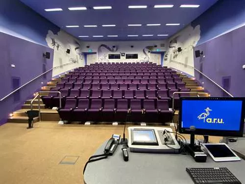 Lecture Theatre (200 capacity) 1 room hire layout at ARU Venue Hire Chelmsford