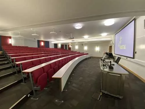 Lecture Theatre up to 200 people 1 room hire layout at ARU Venue Hire Cambridge