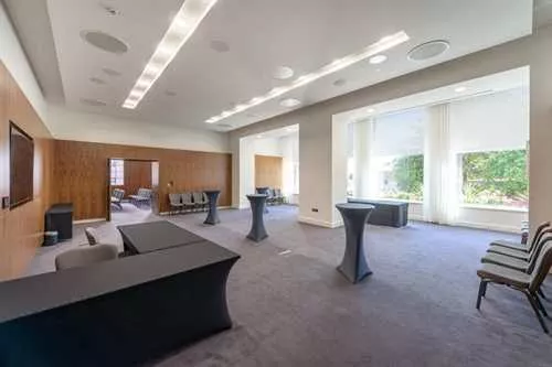 Flowers Room 1 room hire layout at IET Savoy Place