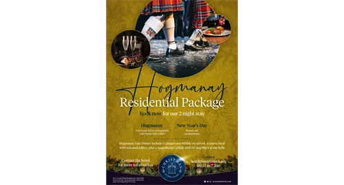 Hogmanay Residential Package 2025 at New Lanark Mill Hotel