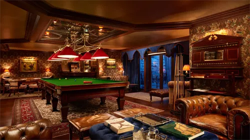 Billiards Room 1 room hire layout at Ashford Castle
