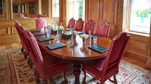 The Boardroom 1 room hire layout at Ashford Castle