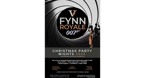 James Bond Themed Christmas Party Nights 2025 at Fynn Valley Terrace