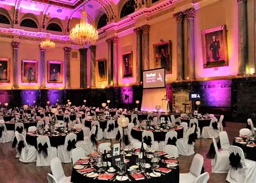 Main Hall 1 room hire layout at Cutlers Hall