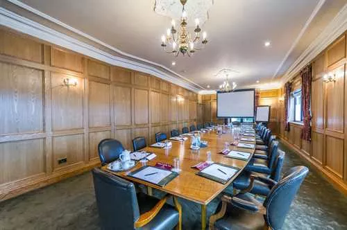 Oak Room 1 room hire layout at Bredbury Hall Hotel