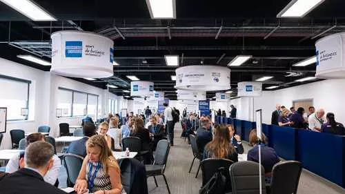Pioneer 1 room hire layout at Farnborough International Exhibition & Conference Centre