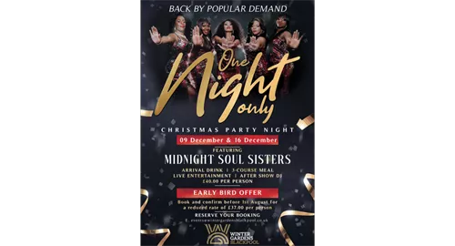 One Night Only Christmas Party Night 2026 at Blackpool Winter Gardens