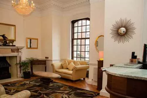 The Lounge 1 room hire layout at St Giles House Hotel & Spa