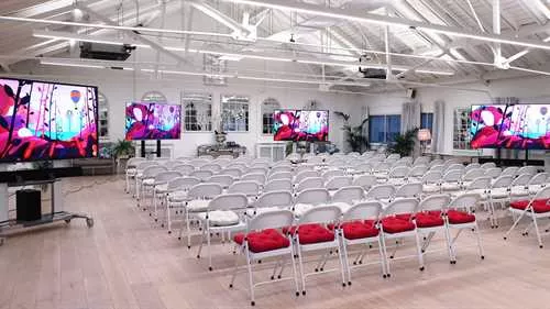 New White Loft 1 room hire layout at Lumiere London Underwood