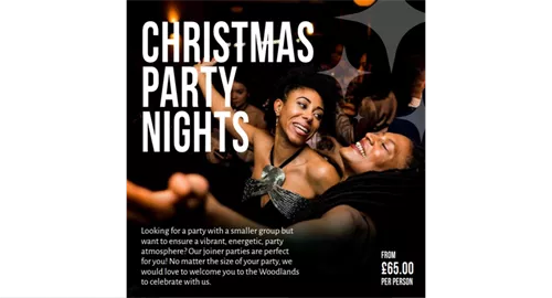 Shared Christmas Party Nights 2025 at The Woodlands at Hothorpe