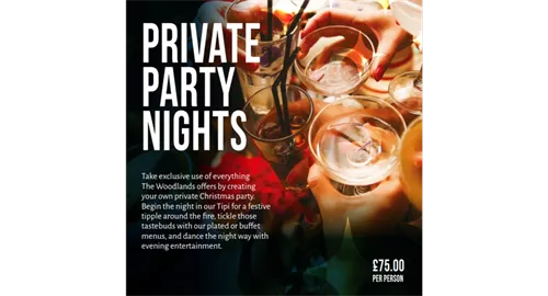 Private Christmas Party Nights 2025 at The Woodlands at Hothorpe