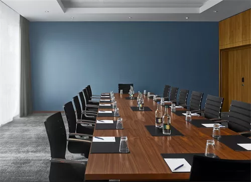 The Derby 1 room hire layout at Radisson Blu Hotel East Midlands Airport