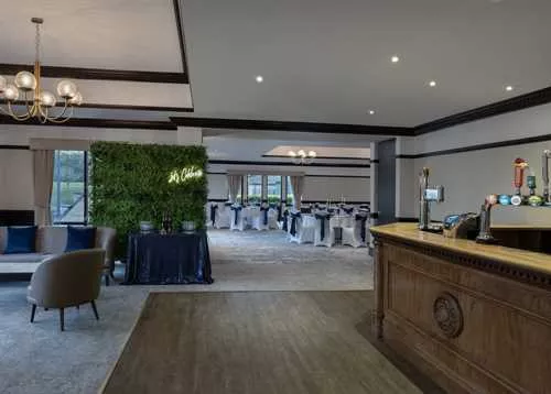 Pavilion Room 1 room hire layout at Delta Hotels by Marriott Breadsall Priory Country Club