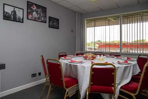 Standard Hospitality Boxes 1 room hire layout at Stevenage FC at The Lamex Stadium