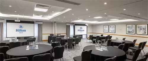 Hampton Suite 1 room hire layout at Hilton Cobham Hotel